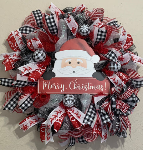 Wreath- Merry Christmas Santa