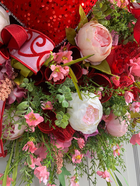 Pink & Red Valentine's Day Wreath