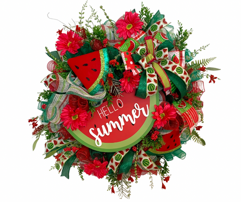 Wreath- Hello Summer Watermelon
