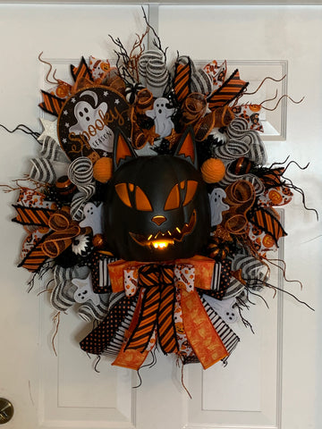 Wreath- Cat-o’-lantern