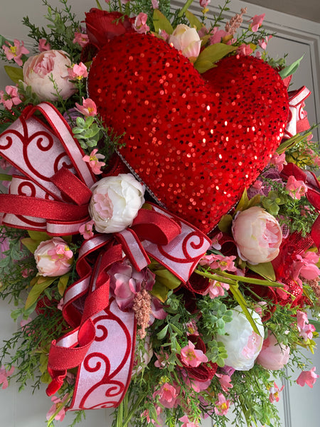 Pink & Red Valentine's Day Wreath