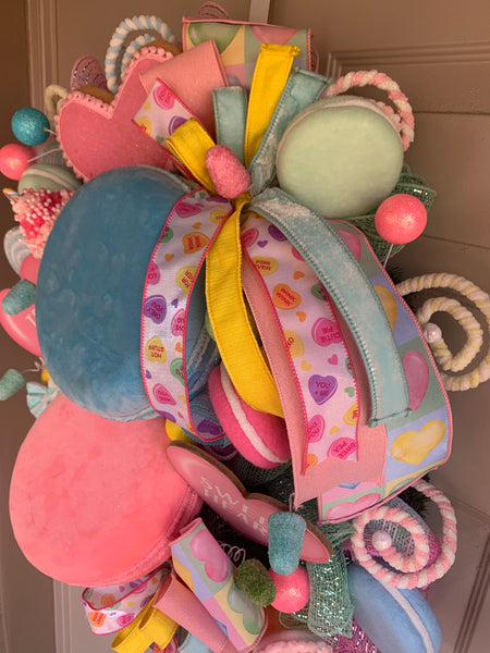 Pastel Valentine Wreath