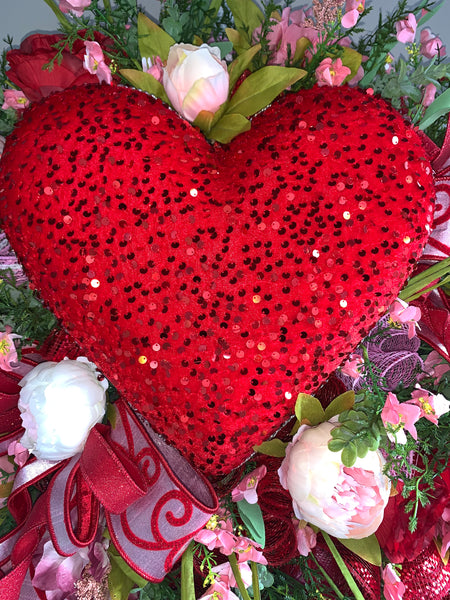 Pink & Red Valentine's Day Wreath