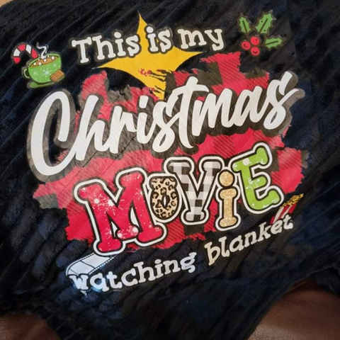 Christmas Movie Watching Blanket/Tee SET