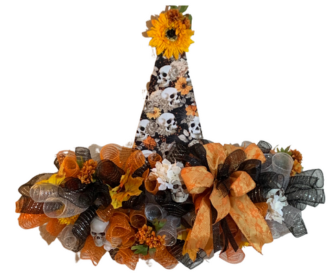 Wreath- Halloween Witch Hats